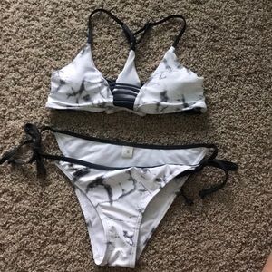 ZAFUL Marble Print Bikini